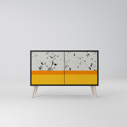 DYED BY ORANGE Madia a 2 Ante in Finitura Nera