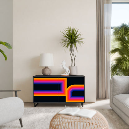 BLINDED BY THE LIGHTS Madia a 2 Ante in Finitura Nera