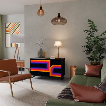 BLINDED BY THE LIGHTS Madia a 2 Ante in Finitura Nera