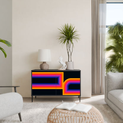 BLINDED BY THE LIGHTS Madia a 2 Ante in Finitura Nera