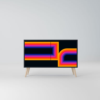 BLINDED BY THE LIGHTS Madia a 2 Ante in Finitura Nera