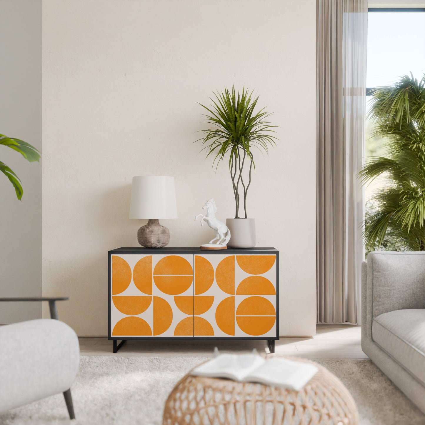 RECURRING DREAMS 2-Door Sideboard in Black Finish