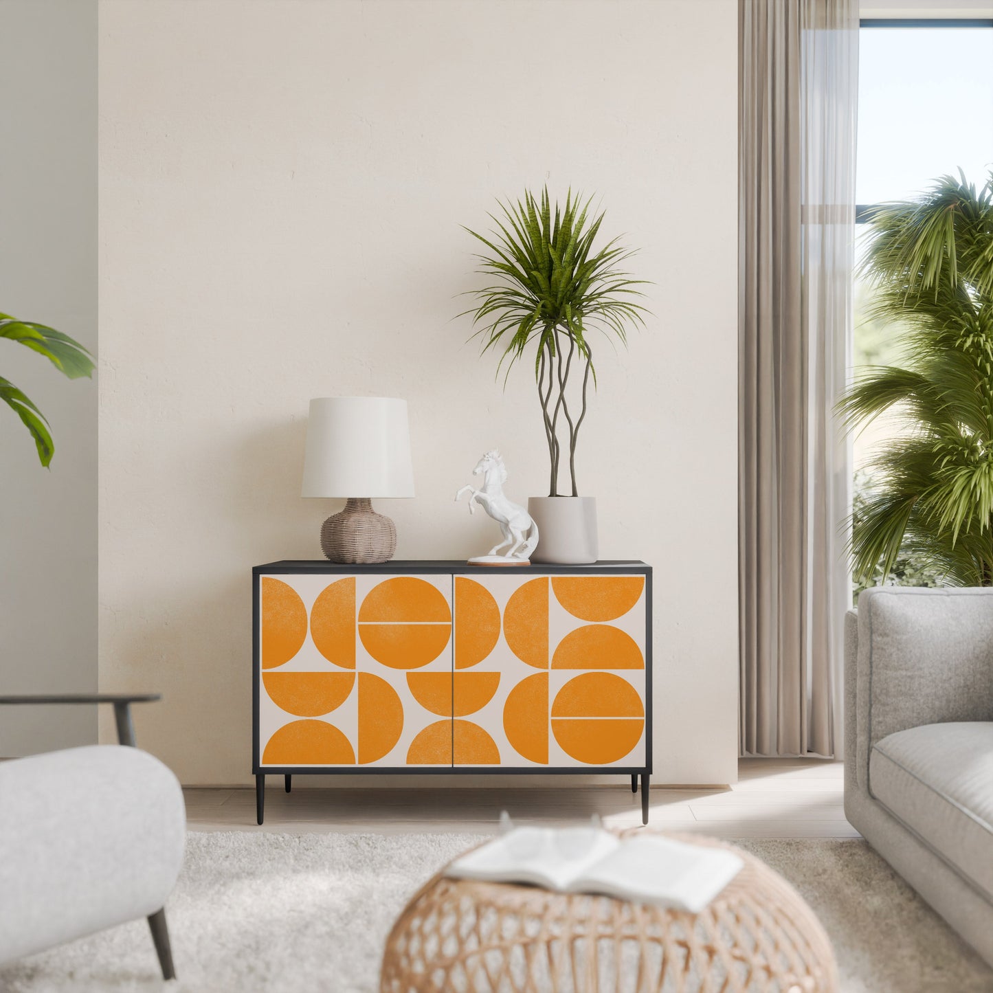 RECURRING DREAMS 2-Door Sideboard in Black Finish