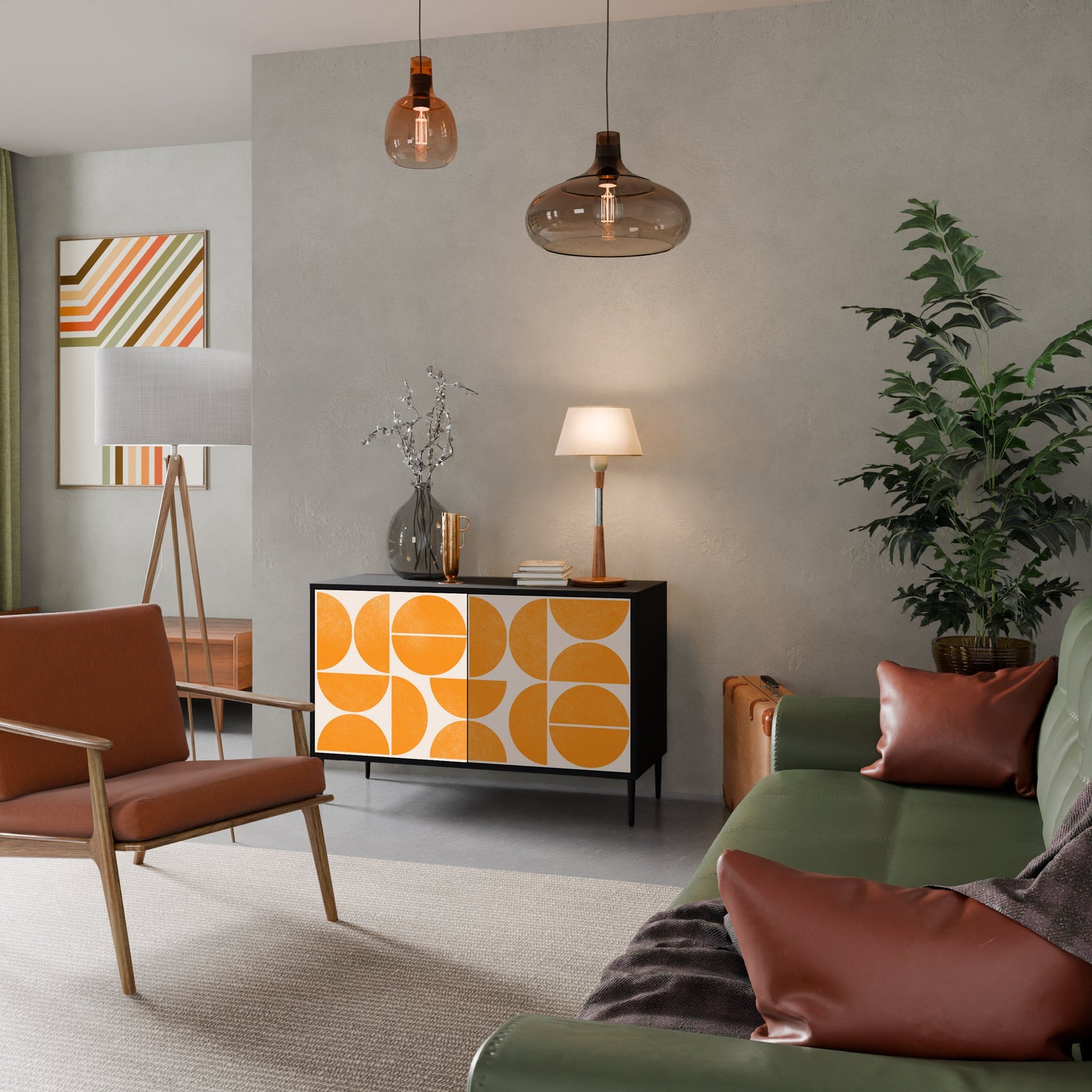 RECURRING DREAMS 2-Door Sideboard in Black Finish