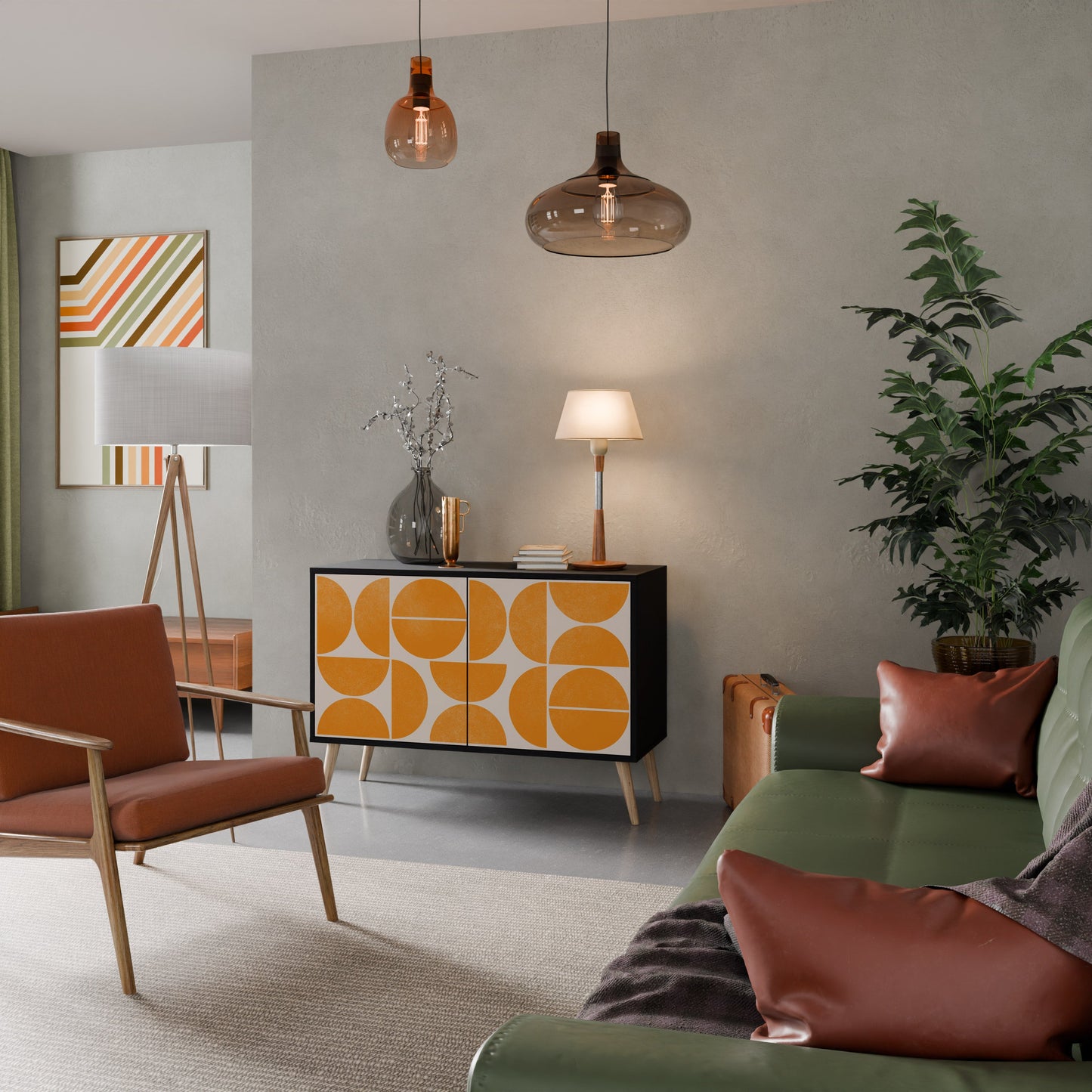 RECURRING DREAMS 2-Door Sideboard in Black Finish