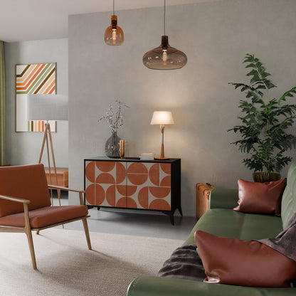 REPETITION COMPULSION 2-Door Sideboard in Black Finish