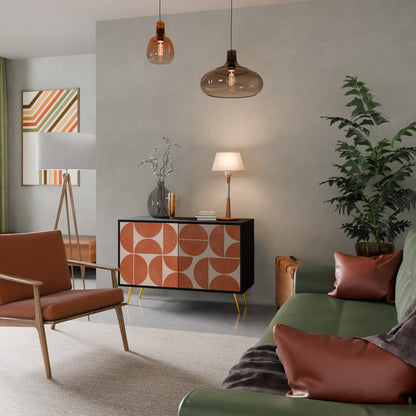 REPETITION COMPULSION 2-Door Sideboard in Black Finish