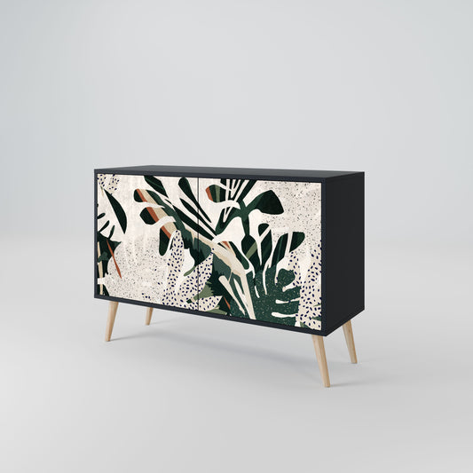 VERDURE FORMATION Madia a 2 Ante in Finitura Nera