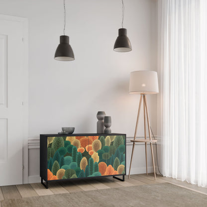 AUTUMN KALEIDOSCOPE Madia a 2 Ante in Finitura Nera