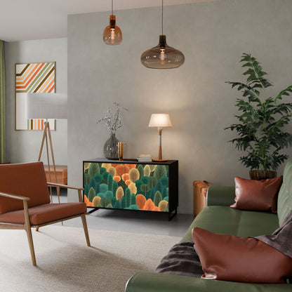 AUTUMN KALEIDOSCOPE Madia a 2 Ante in Finitura Nera