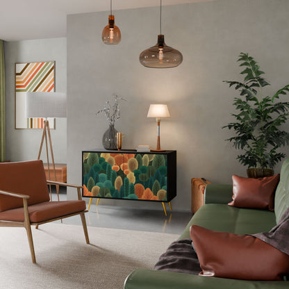 AUTUMN KALEIDOSCOPE Madia a 2 Ante in Finitura Nera