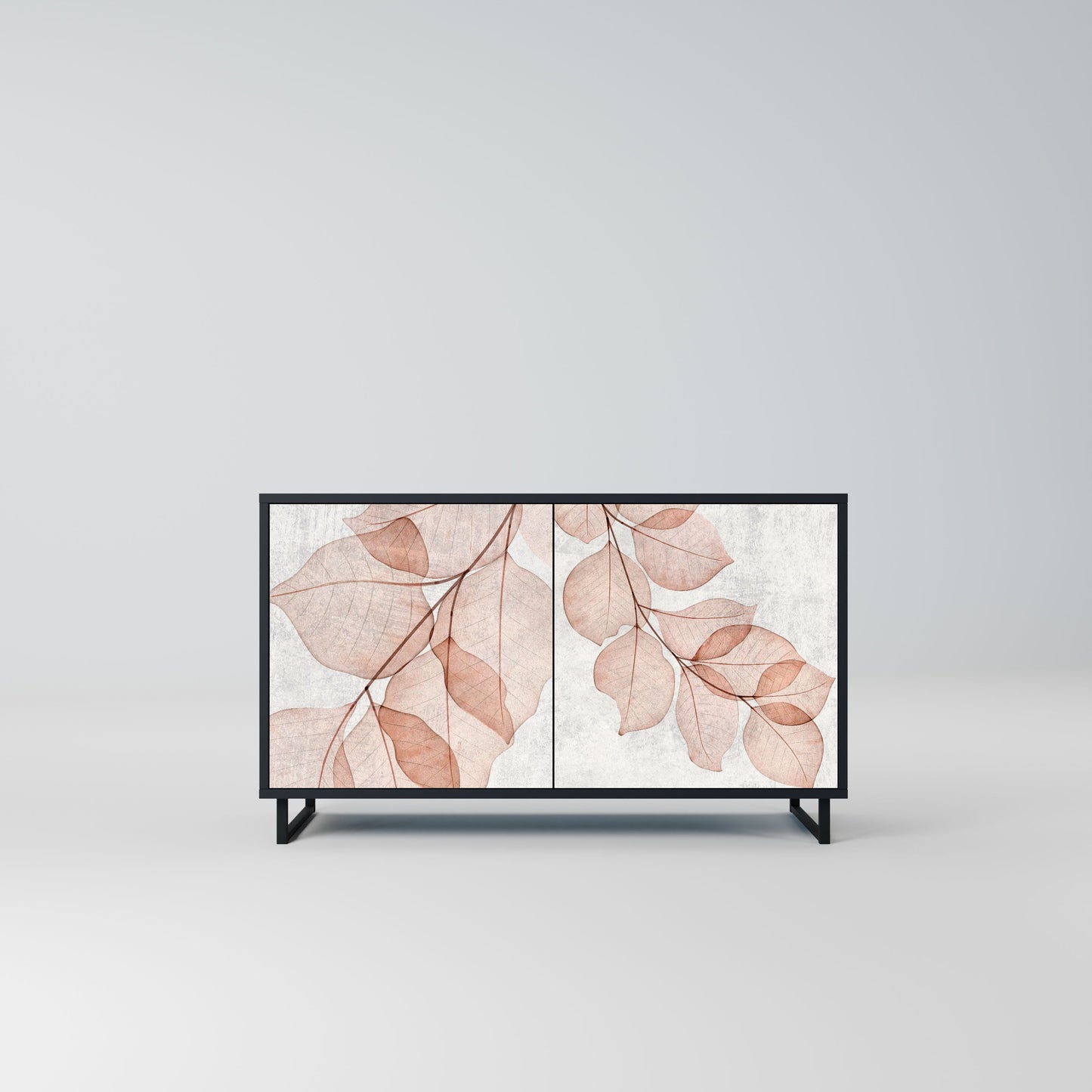 AUTUMN FRAGILITY Madia a 2 Ante in Finitura Nera