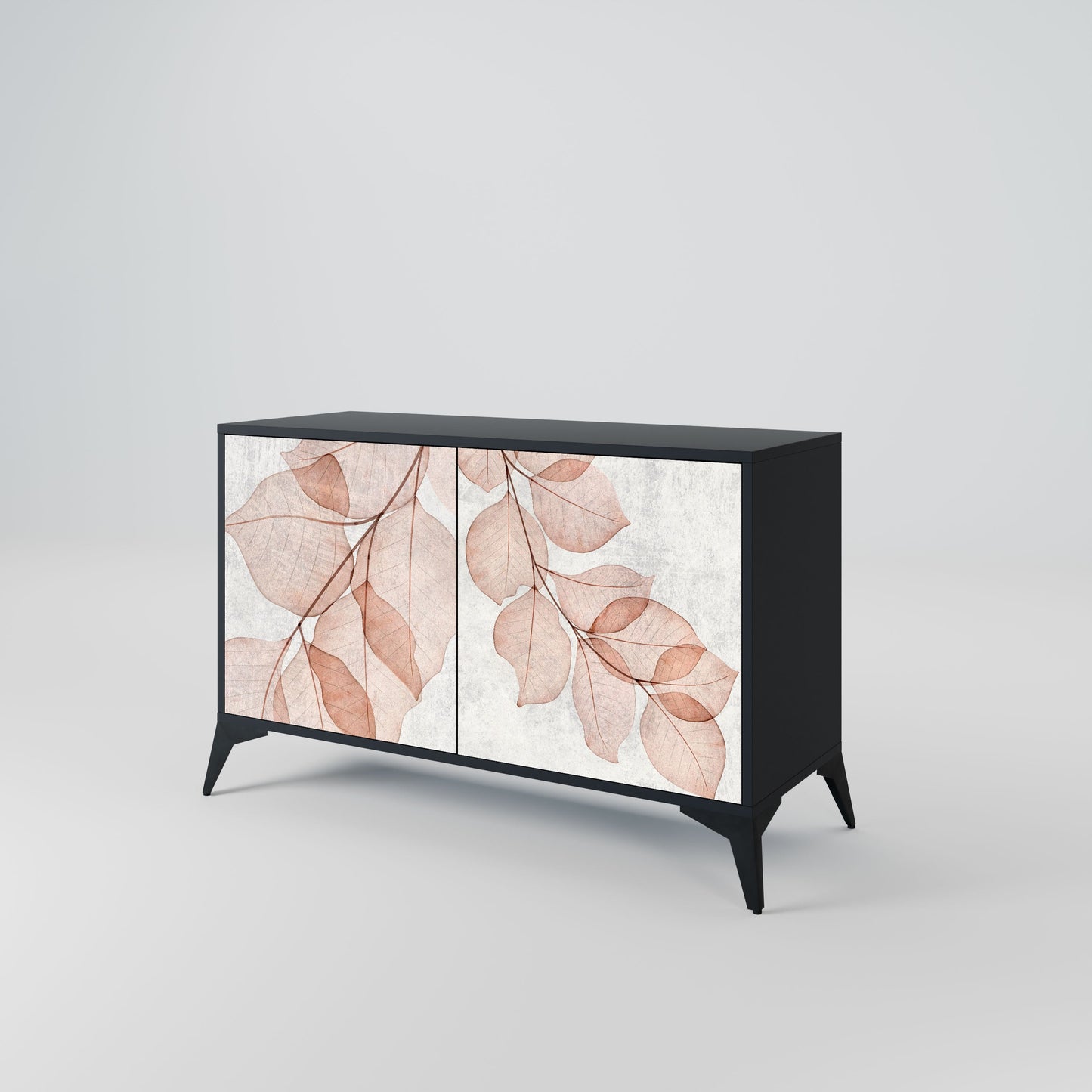 AUTUMN FRAGILITY Madia a 2 Ante in Finitura Nera