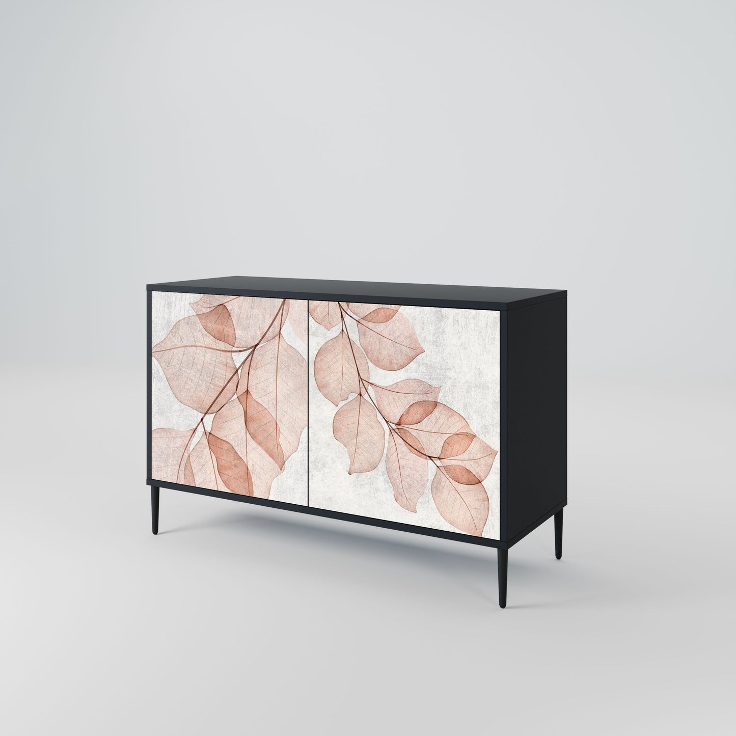 AUTUMN FRAGILITY Madia a 2 Ante in Finitura Nera