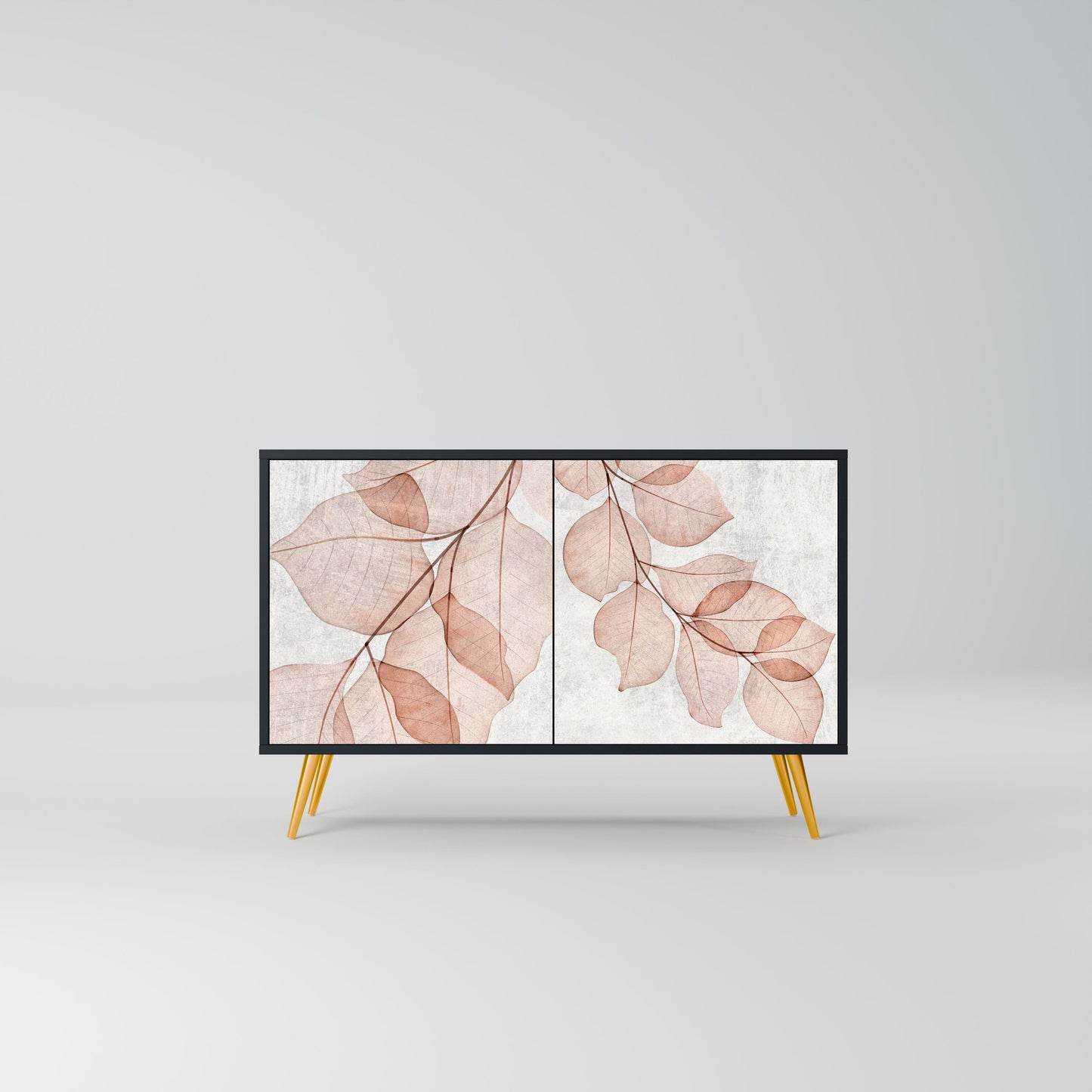 AUTUMN FRAGILITY Madia a 2 Ante in Finitura Nera