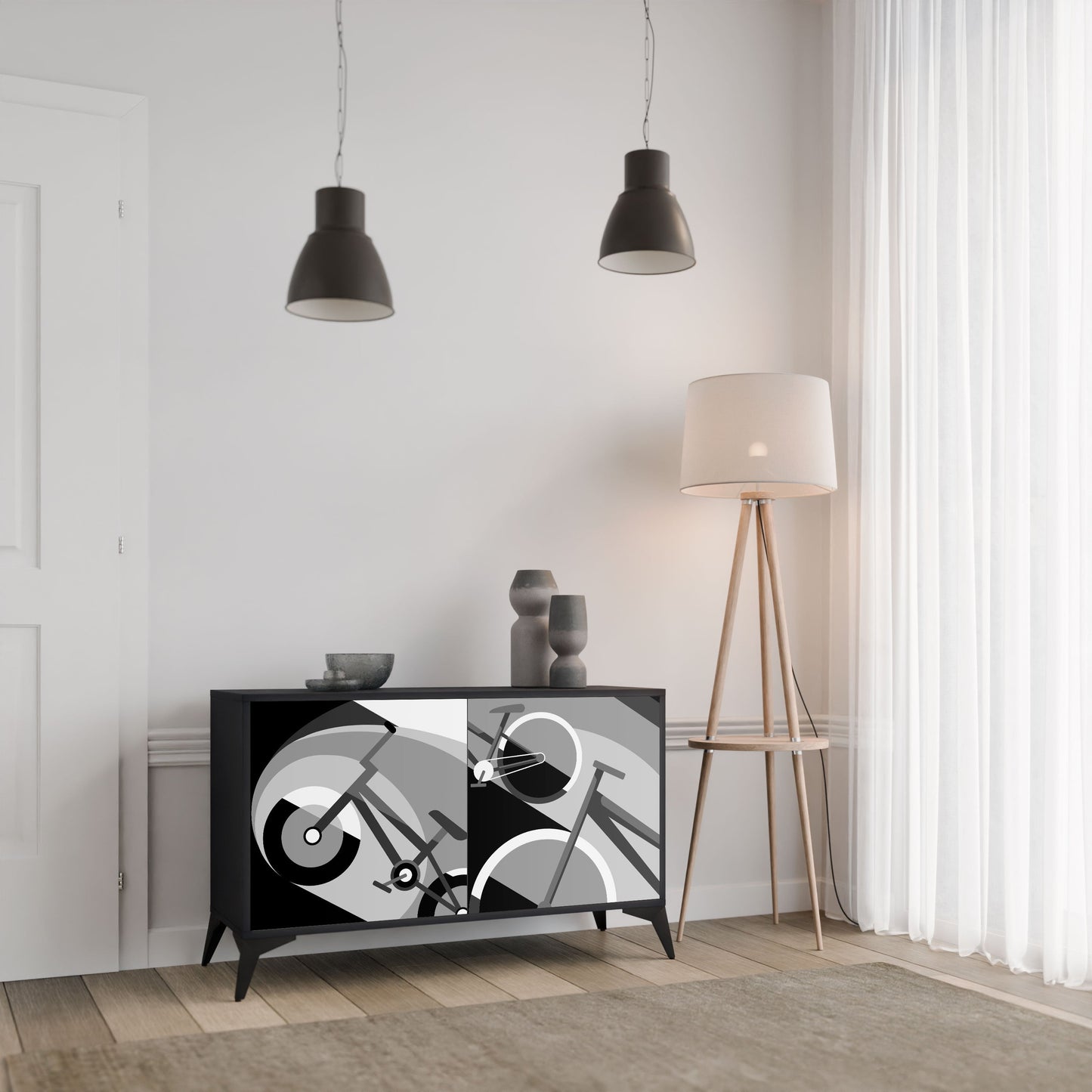 BIKE ENERGY Madia a 2 Ante in Finitura Nera