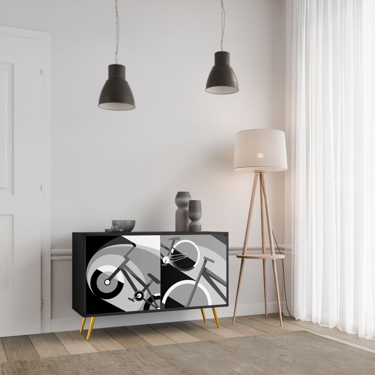 BIKE ENERGY Madia a 2 Ante in Finitura Nera