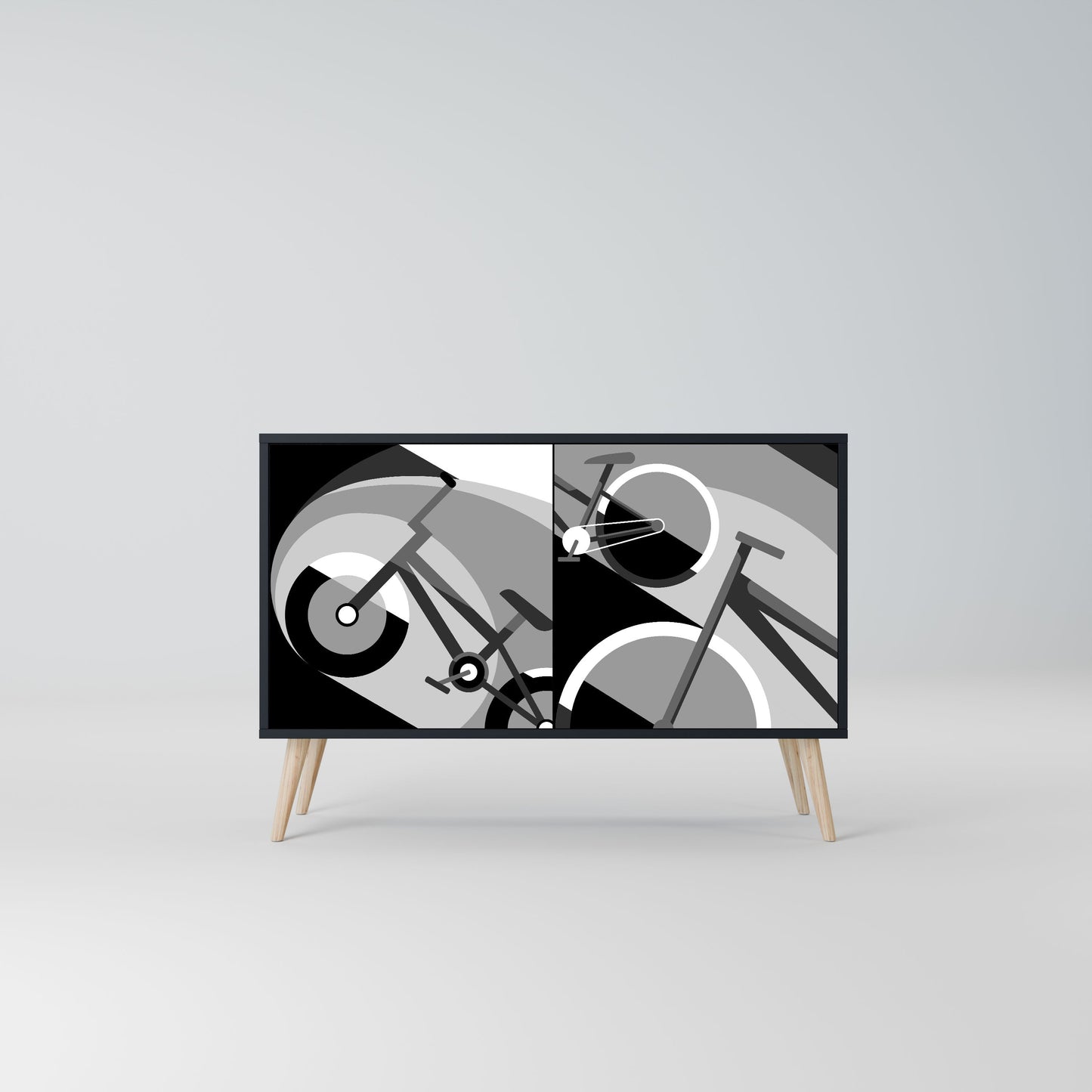 BIKE ENERGY Madia a 2 Ante in Finitura Nera