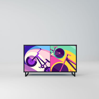 BIKE DREAMS 2-Door Sideboard in Black Finish