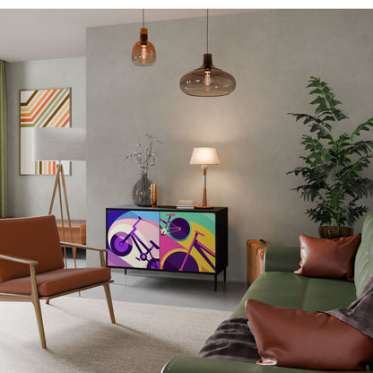 BIKE DREAMS 2-Door Sideboard in Black Finish