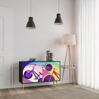 BIKE DREAMS 2-Door Sideboard in Black Finish