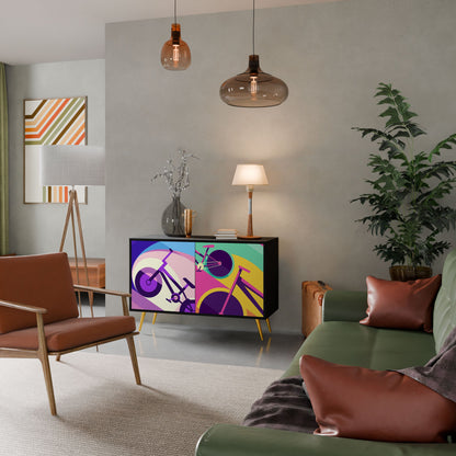 BIKE DREAMS 2-Door Sideboard in Black Finish