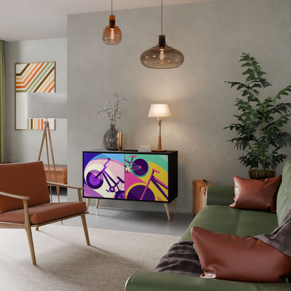 BIKE DREAMS 2-Door Sideboard in Black Finish