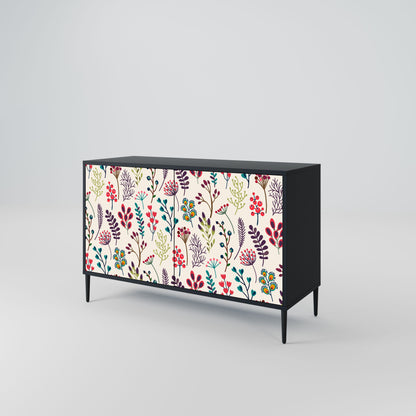 AUTUMN SUNDRIES Madia a 2 Ante in Finitura Nera