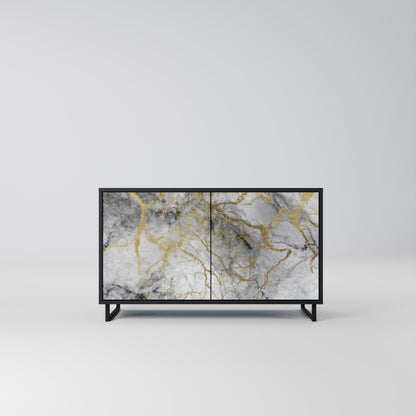 TIMELESS GLIDE 2-Door Sideboard in Black Finish