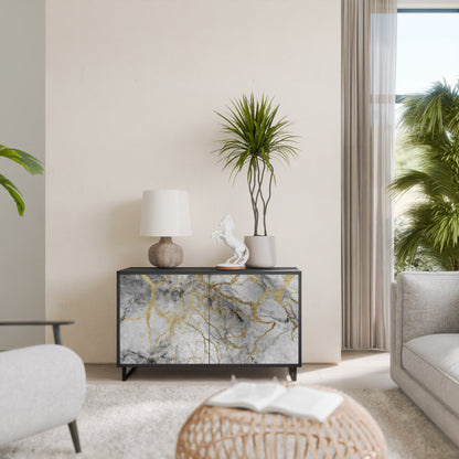 TIMELESS GLIDE 2-Door Sideboard in Black Finish