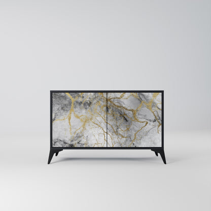 TIMELESS GLIDE 2-Door Sideboard in Black Finish