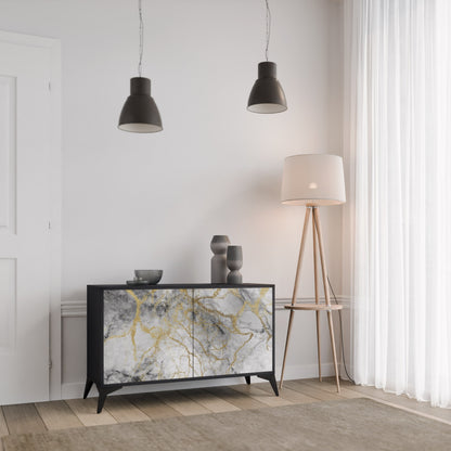 TIMELESS GLIDE 2-Door Sideboard in Black Finish