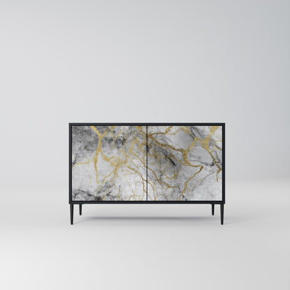 TIMELESS GLIDE 2-Door Sideboard in Black Finish