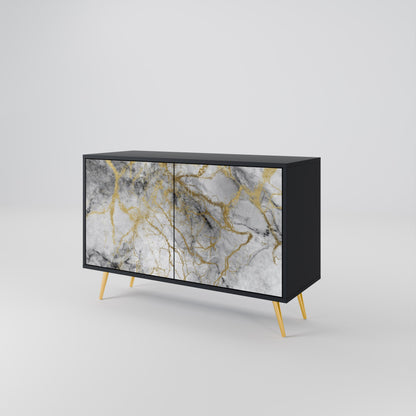 TIMELESS GLIDE 2-Door Sideboard in Black Finish