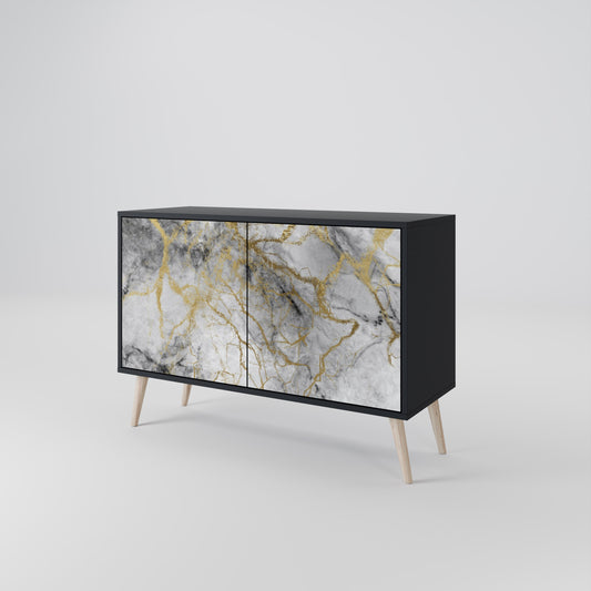 TIMELESS GLIDE 2-Door Sideboard in Black Finish