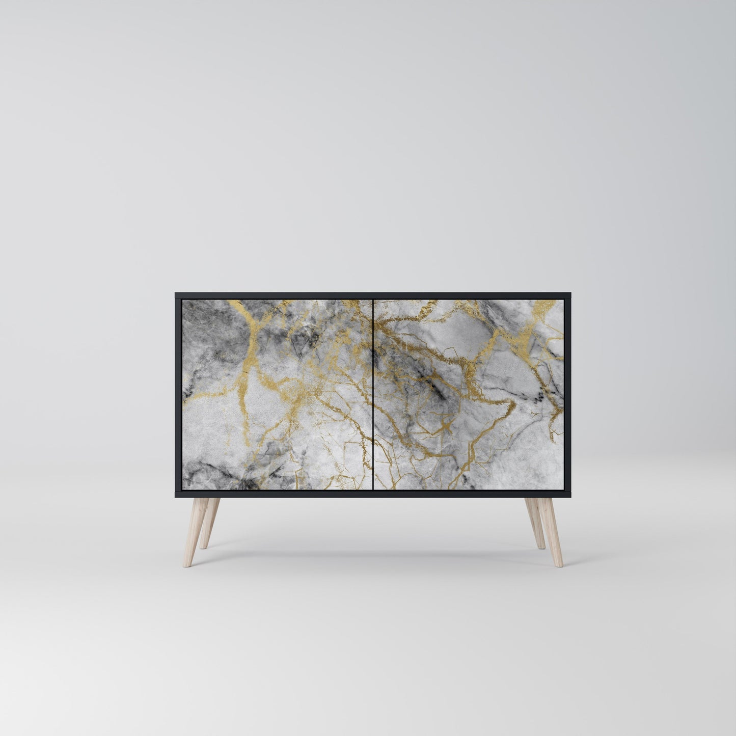 TIMELESS GLIDE 2-Door Sideboard in Black Finish