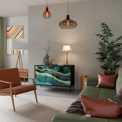 GOLDRUSH ODYSSEY 2-Door Sideboard in Black Finish