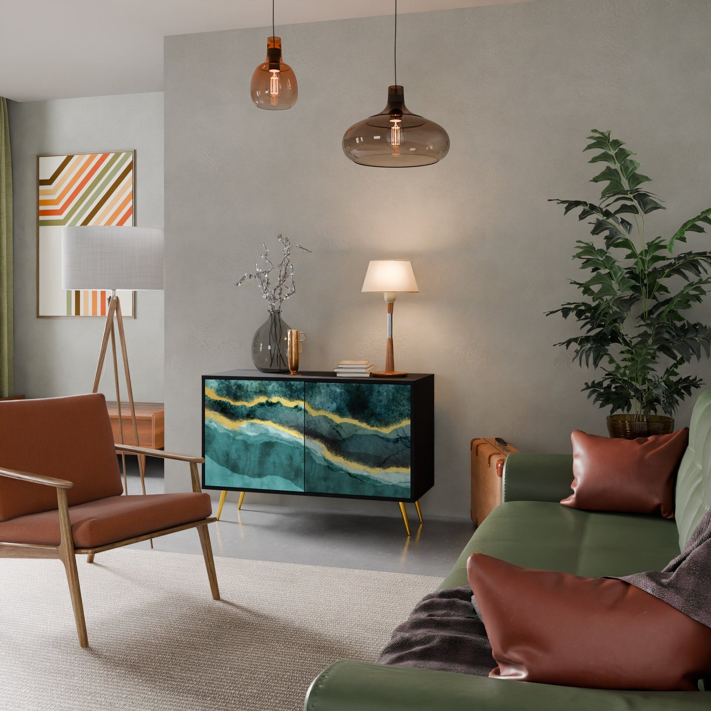 GOLDRUSH ODYSSEY 2-Door Sideboard in Black Finish