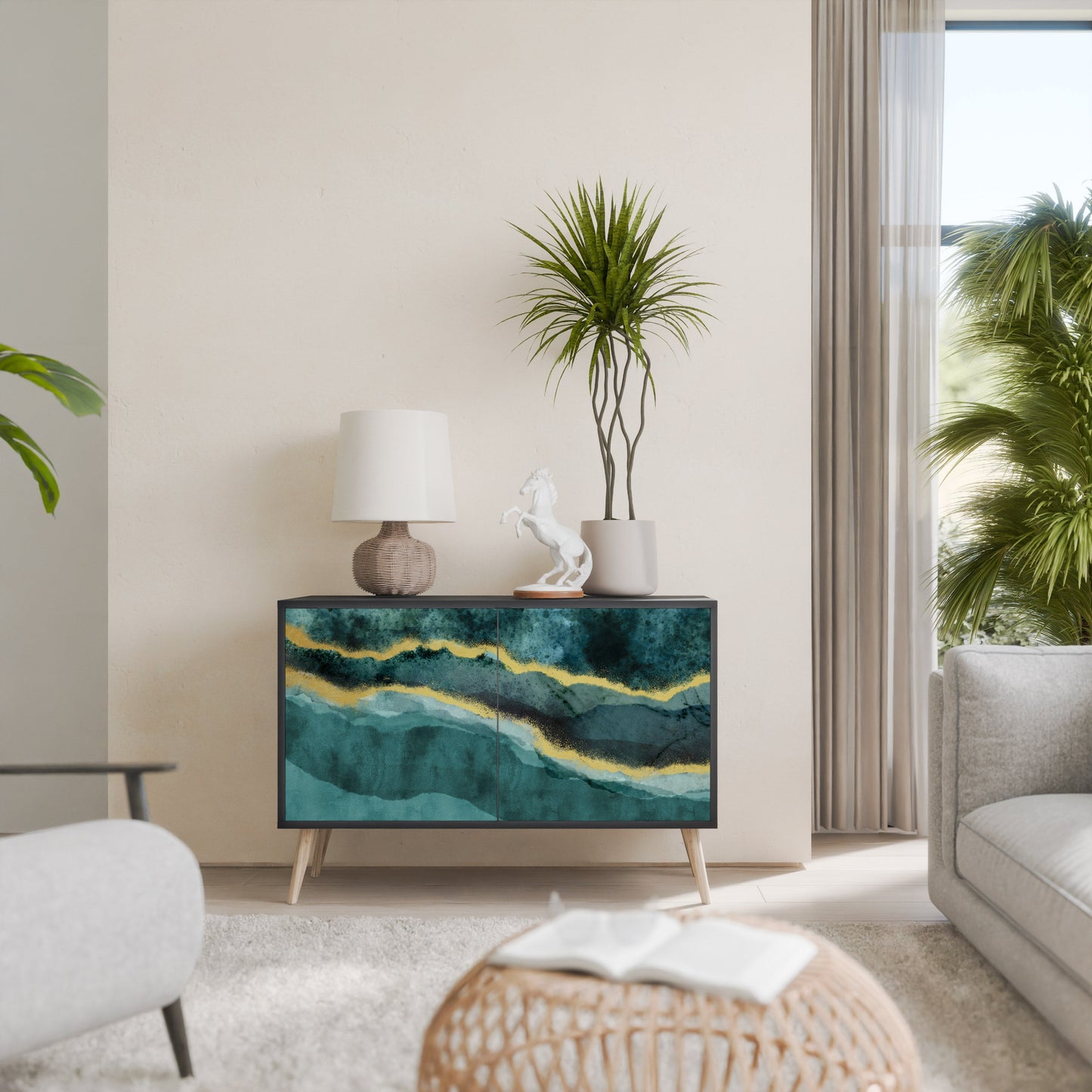 GOLDRUSH ODYSSEY 2-Door Sideboard in Black Finish