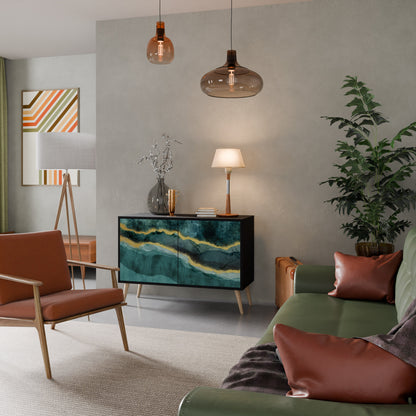 GOLDRUSH ODYSSEY 2-Door Sideboard in Black Finish