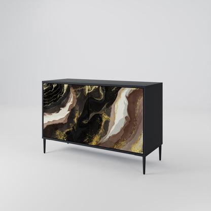 GOLD DUST 2-Door Sideboard in Black Finish