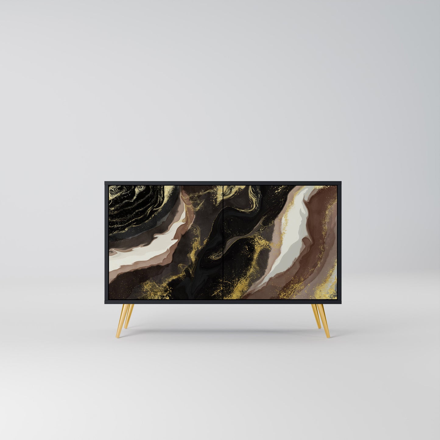GOLD DUST 2-Door Sideboard in Black Finish