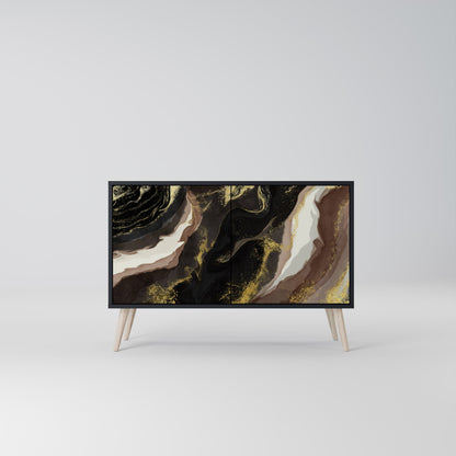 GOLD DUST 2-Door Sideboard in Black Finish