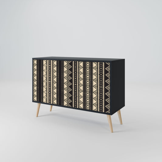 AZTEC Madia a 2 Ante in Finitura Nera