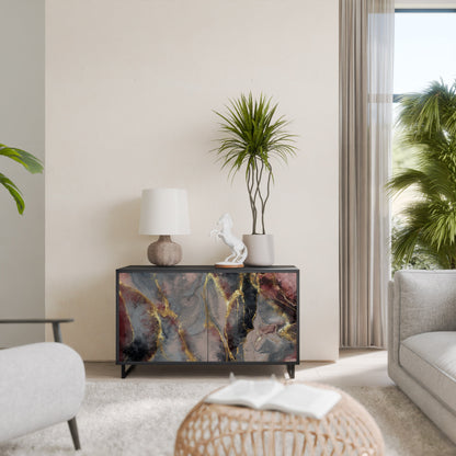 GOLDEN TIDES 2-Door Sideboard in Black Finish