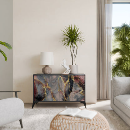 GOLDEN TIDES 2-Door Sideboard in Black Finish