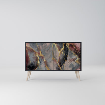 GOLDEN TIDES 2-Door Sideboard in Black Finish