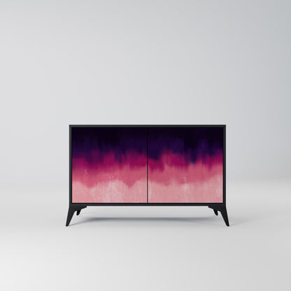 AURORA BOREALIS Madia a 2 Ante in Finitura Nera