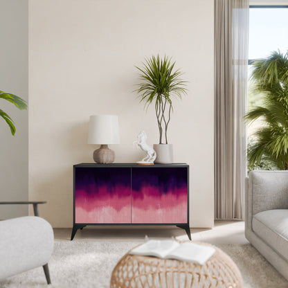 AURORA BOREALIS Madia a 2 Ante in Finitura Nera