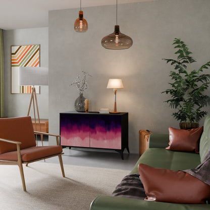 AURORA BOREALIS Madia a 2 Ante in Finitura Nera